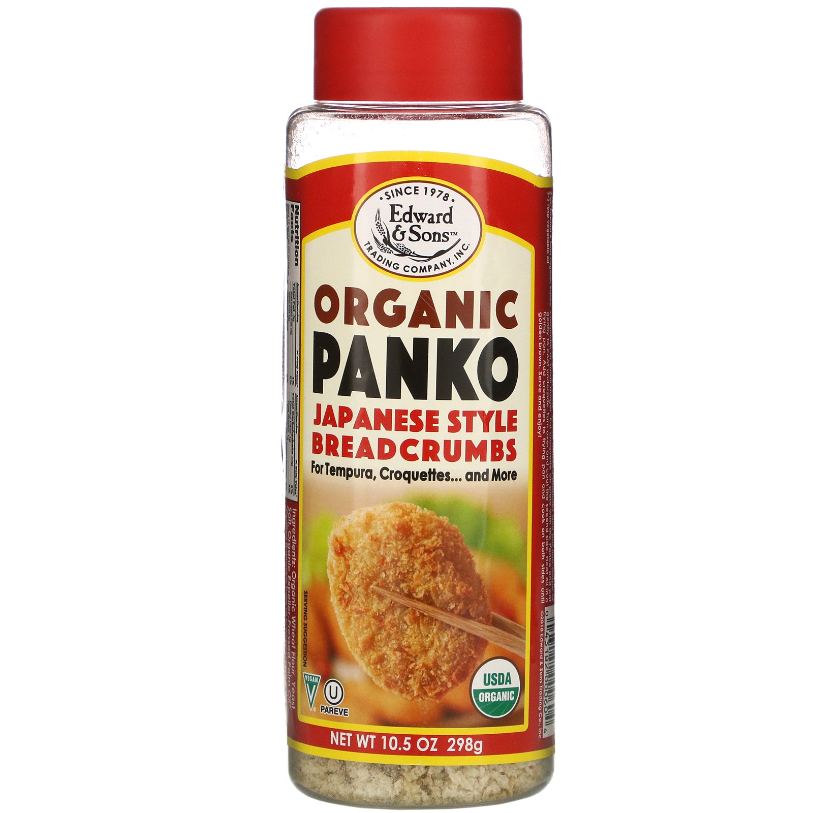 Edward & Sons, Organic Panko, Japanese Style Breadcrumbs, 10.5 oz (298 g)