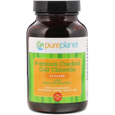 Pure Planet, Premium Cracked Cell Chlorella, 200 mg, 600 Tablets