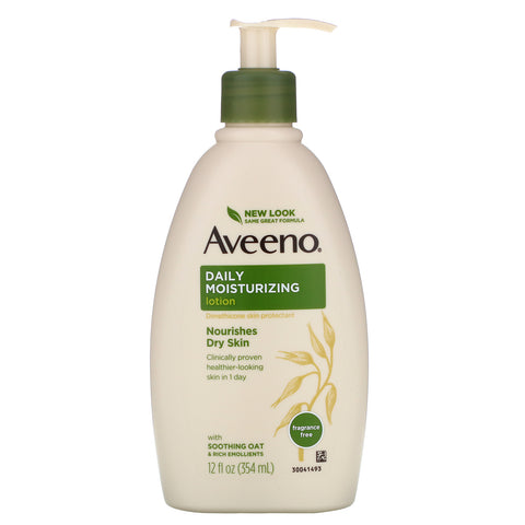 Aveeno, Active Naturals, Daily Moisturizing Lotion, Fragrance Free, 12 fl oz (354 ml)