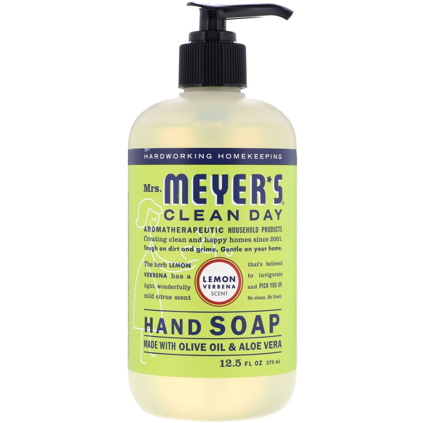 Mrs. Meyers Clean Day, Hand Soap, Lemon Verbena Scent, 12.5 fl oz (370 ml)