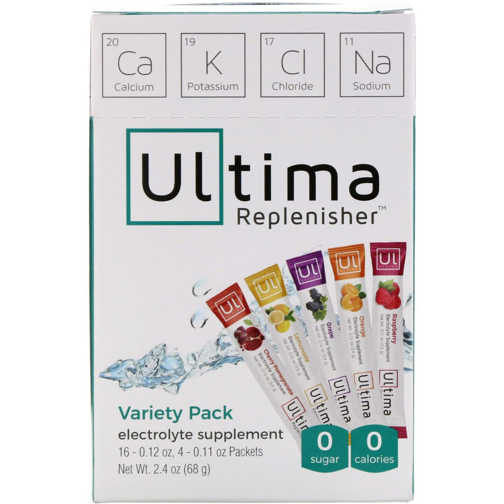 Ultima Replenisher, Electrolyte Supplement, Variety Pack, 20 Packets, 2.4 oz (68 g)