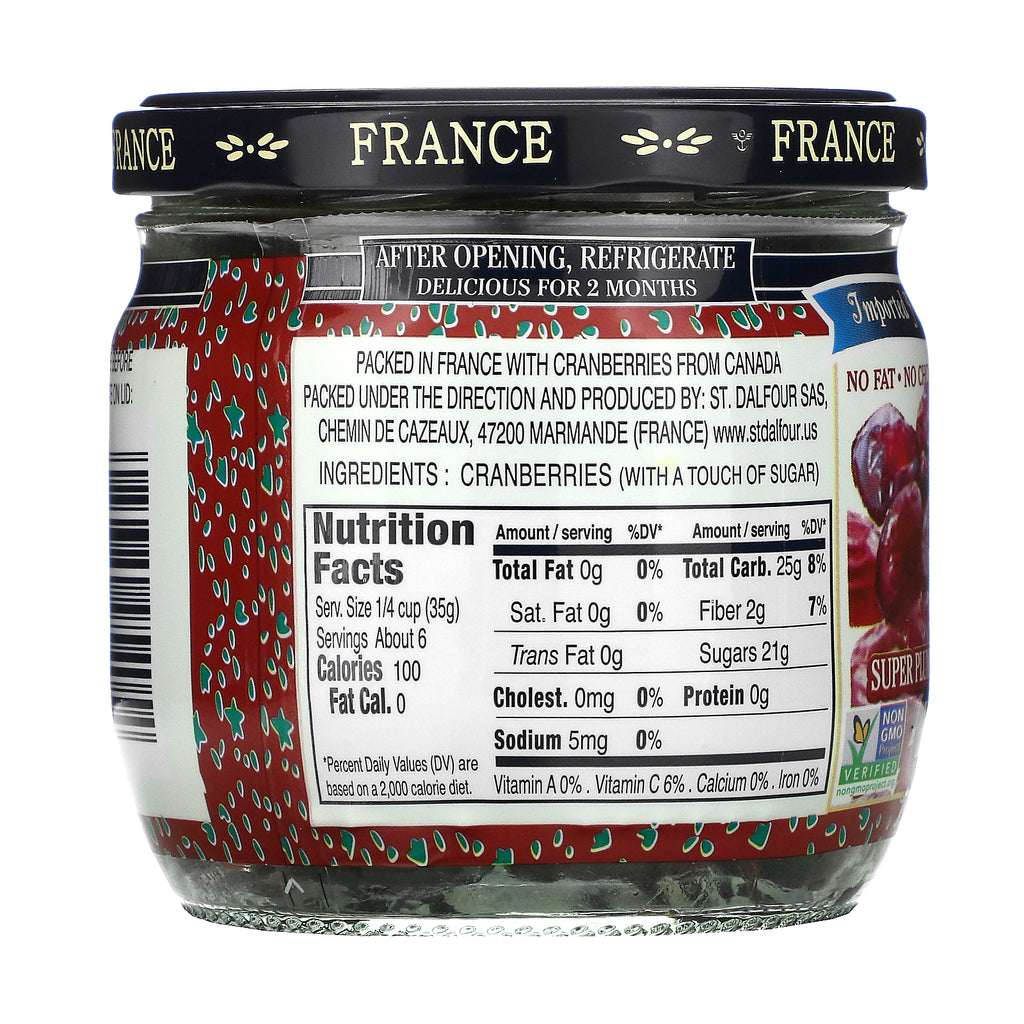 St. Dalfour, Super Plump Premium Cranberries, 7 oz (200 g)