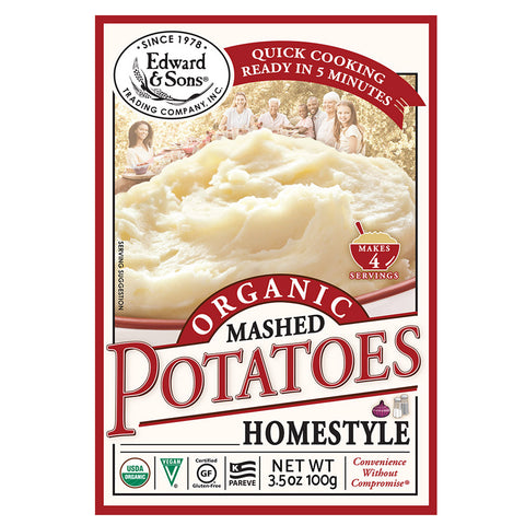 Edward & Sons, Organic Mashed Potatoes, Home Style, 3.5 oz (100 g)