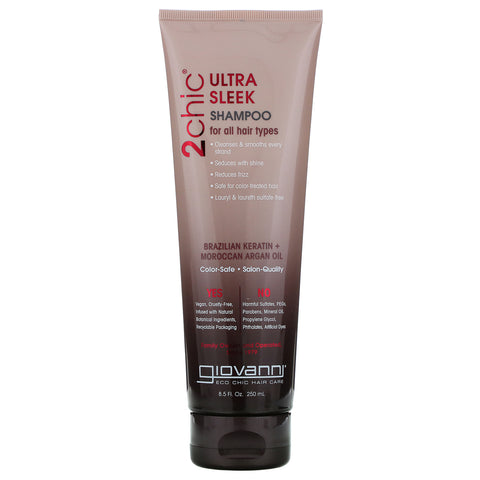 Giovanni, 2chic, Ultra-Sleek Shampoo, Brazilian Keratin & Argan Oil, 8.5 fl oz (250 ml)