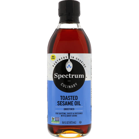 Spectrum Culinary, Toasted Sesame Oil, Unrefined, 16 fl oz (473 ml)