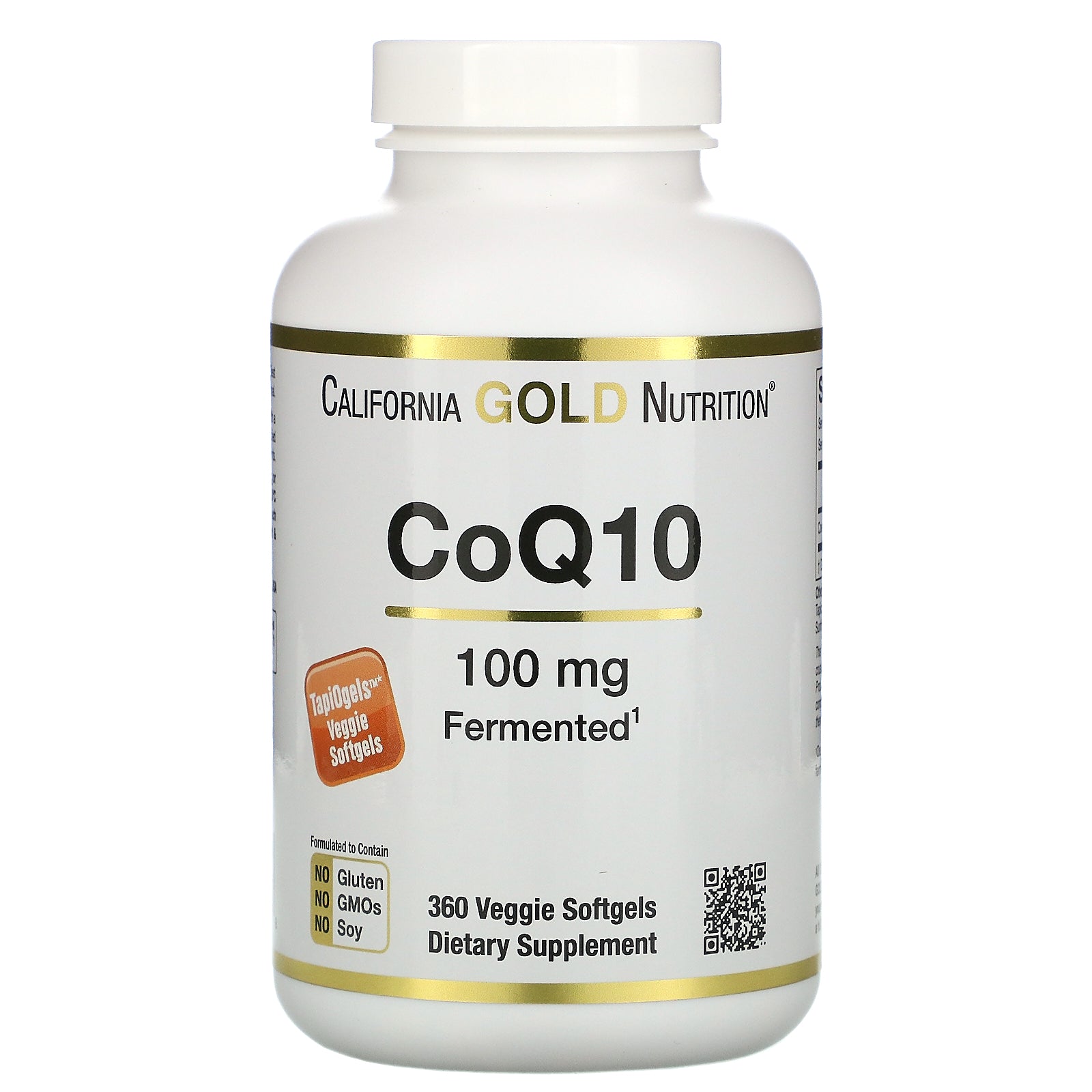 California Gold Nutrition, CoQ10, 100 mg, 360 Veggie Softgels