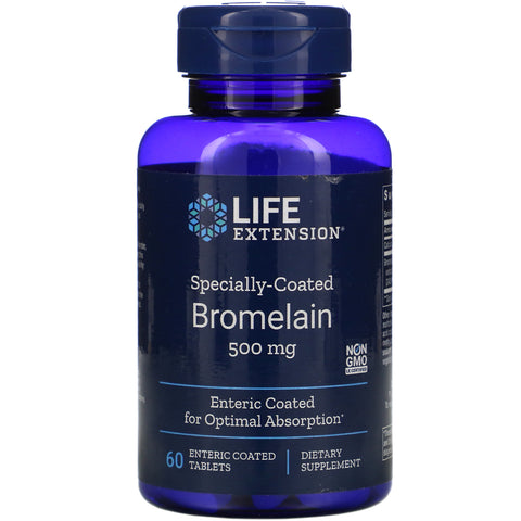 Life Extension, Specially-Coated Bromelain, 500 mg, 60 Enteric Coated Tablets