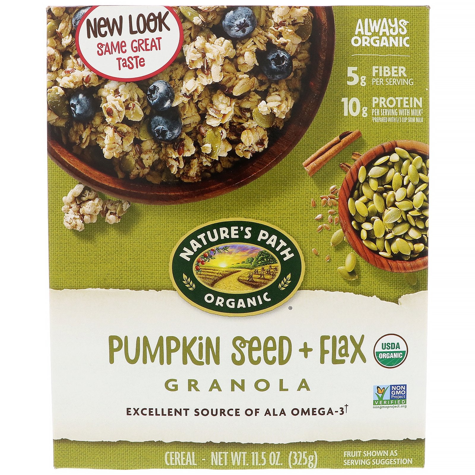 Nature's Path, Organic Pumpkin Seed + Flax Granola Cereal, 11.5 oz (325 g)