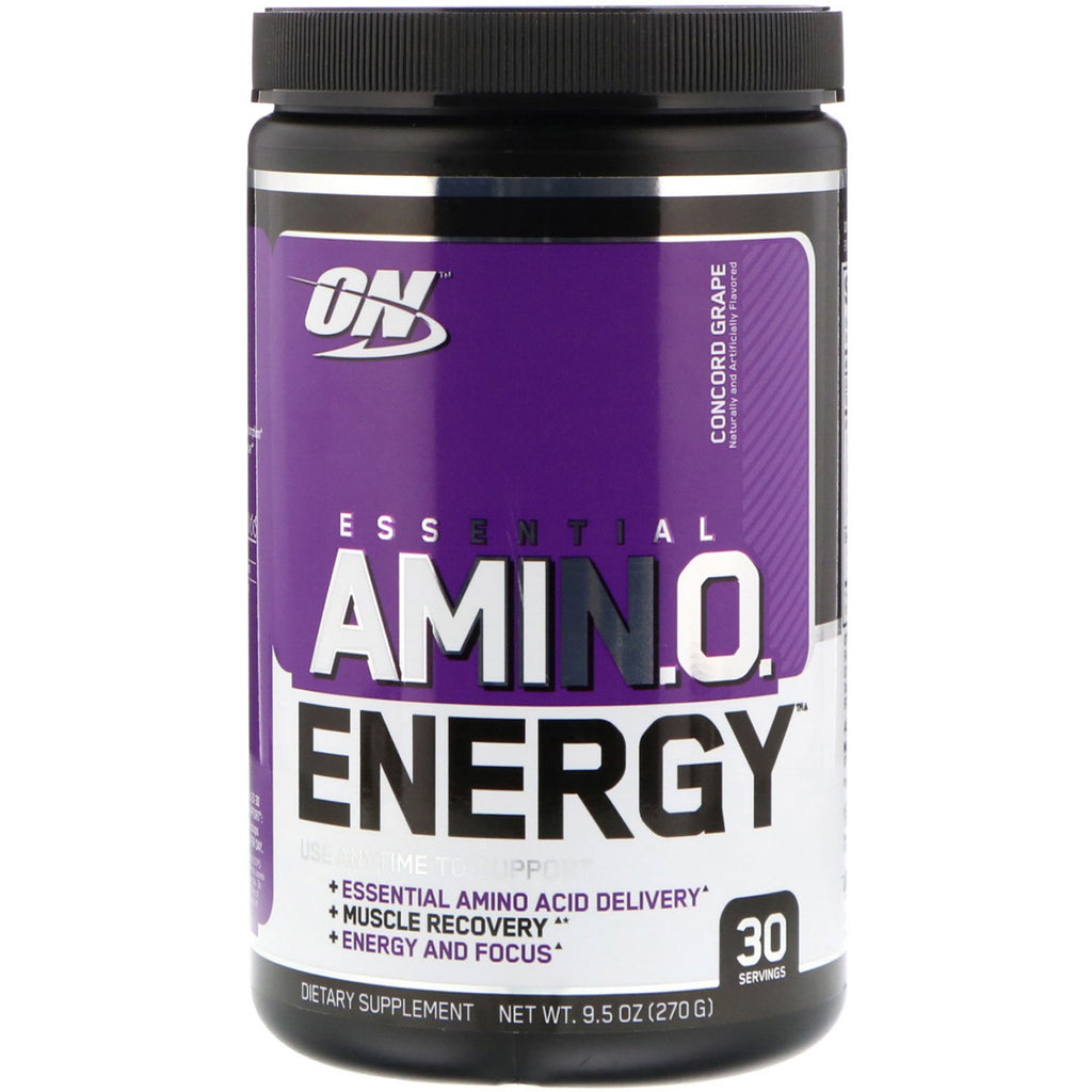 Optimum Nutrition, ESSENTIAL AMIN.O. ENERGY, Concord Grape, 9.5 oz (270 g)