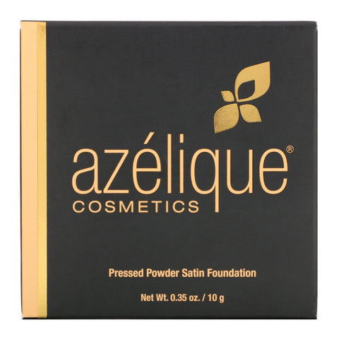 Azelique, Pressed Powder Satin Foundation, Tan-Deep, Cruelty-Free, Certified Vegan, 0.35 oz (10 g)