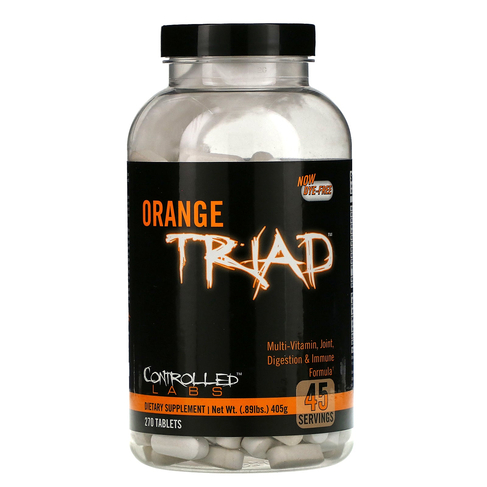 Controlled Labs, Orange Triad, Multi-Vitamin, Joint, Digestion & Immune Formula, 270 Tablets