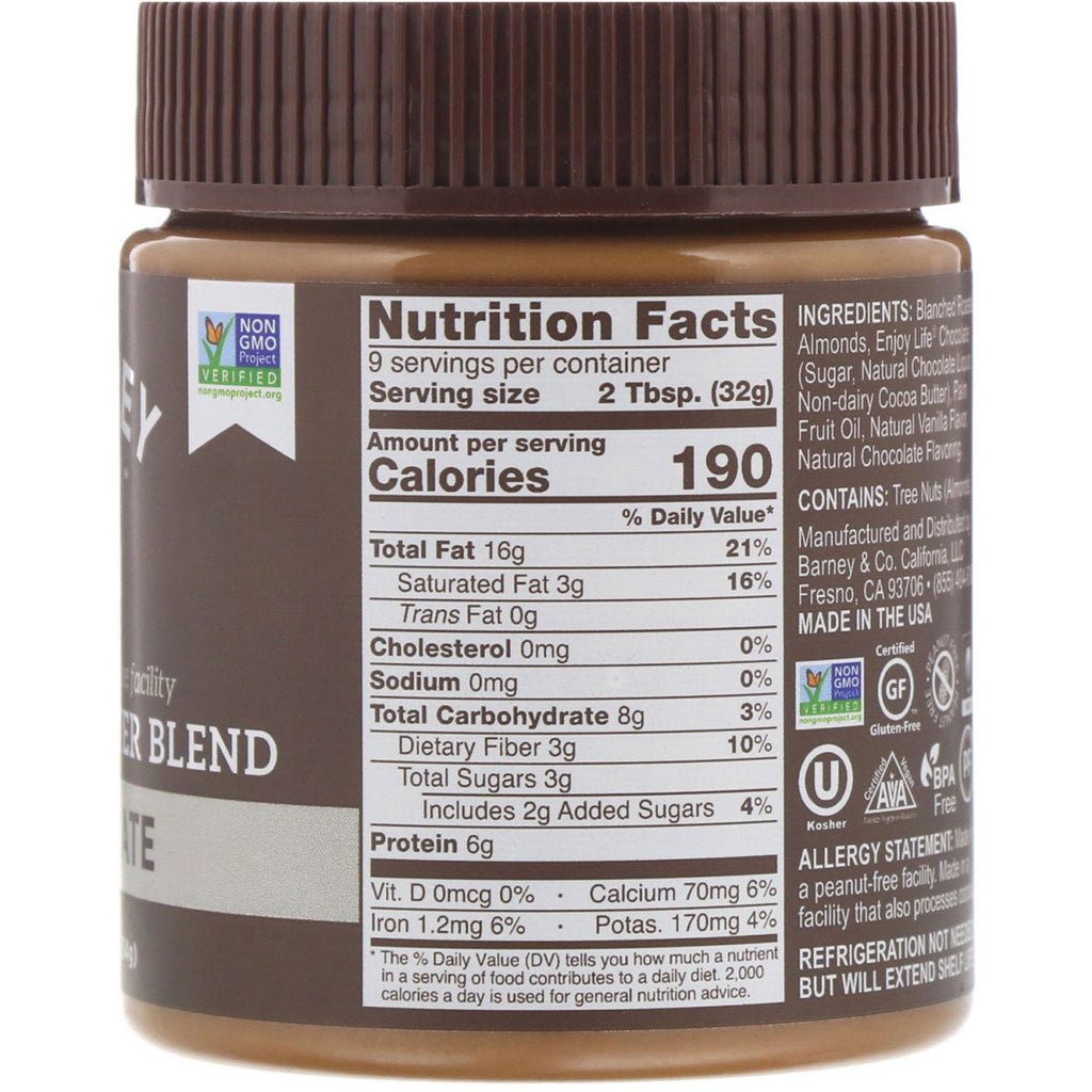 Barney Butter, Almond Butter Blend, Chocolate, 10 oz (284 g)