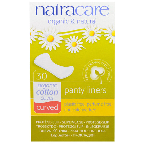 Natracare, Organic & Natural Panty Liners, Curved, 30 Liners