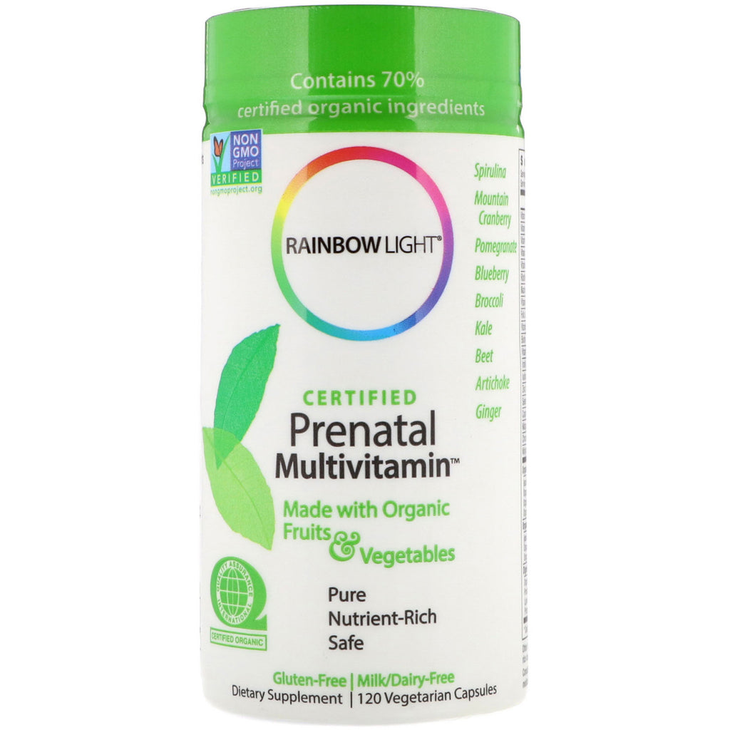 Rainbow Light, Certified Prenatal Multivitamin, 120 Vegetarian Capsules