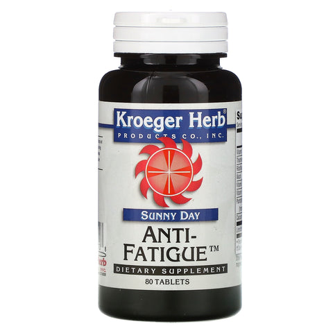 Kroeger Herb Co, Sunny Day, Anti-Fatigue, 80 Tablets