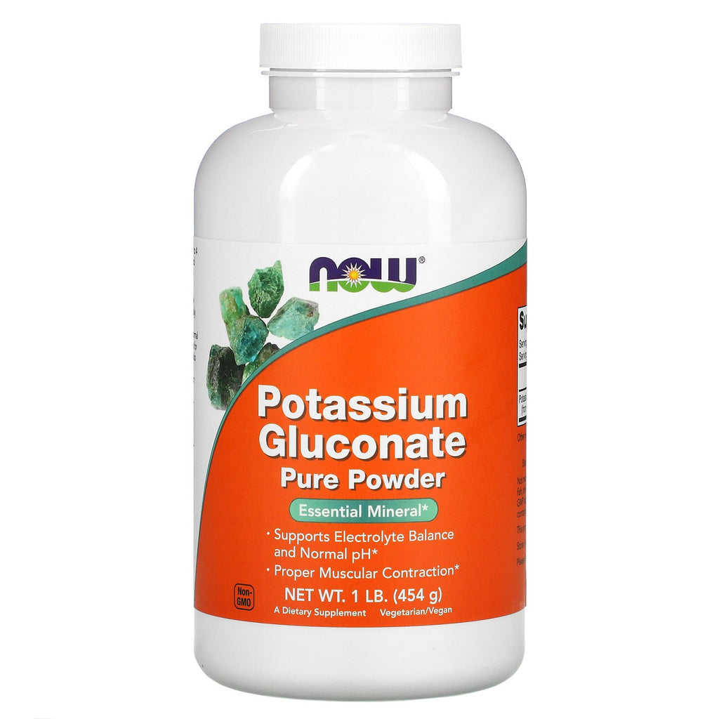 Now Foods, Potassium Gluconate Pure Powder, 1 lb (454 g)