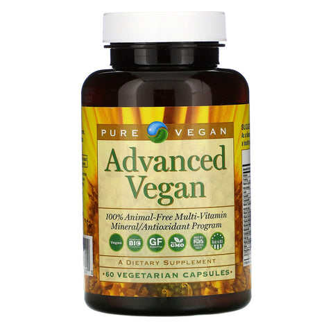 Pure Vegan, Advanced Vegan, 60 Vegetarian Capsules