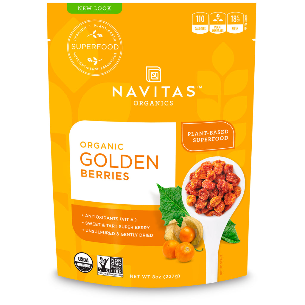 Navitas Organics, Organic Golden Berries, 8 oz (227 g)