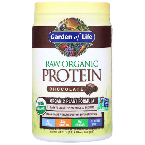Garden of Life, RAW Organic Protein, Organic Plant Formula, Chocolate, 23.28 oz (660 g)