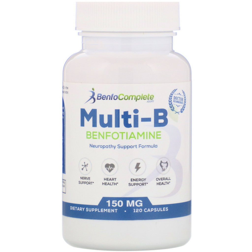 Benfotiamine Inc., Multi-B Benfotiamine Neuropathy Support Formula, 150 mg, 120 Capsules