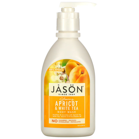 Jason Natural, Body Wash, Glowing Apricot & White Tea, 30 fl oz (887 ml)