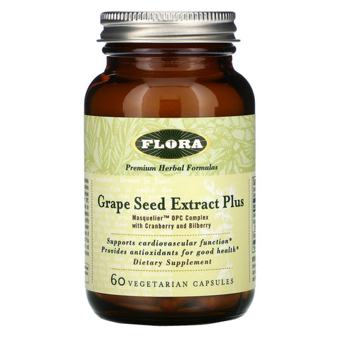 Flora, Grape Seed Extract Plus, 60 Vegetarian Capsules