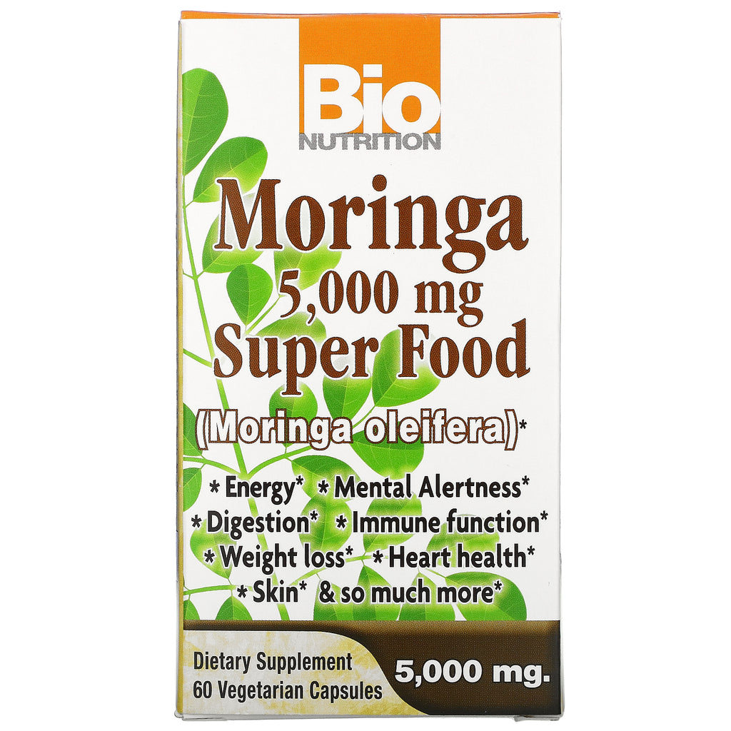 Bio Nutrition, Moringa Super Food, 5,000 mg, 60 Vegetable Capsules