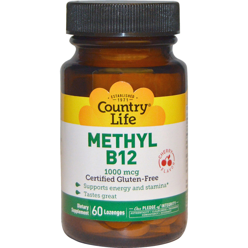 Country Life, Methyl B12, Cherry, 1,000 mcg, 60 Lozenges