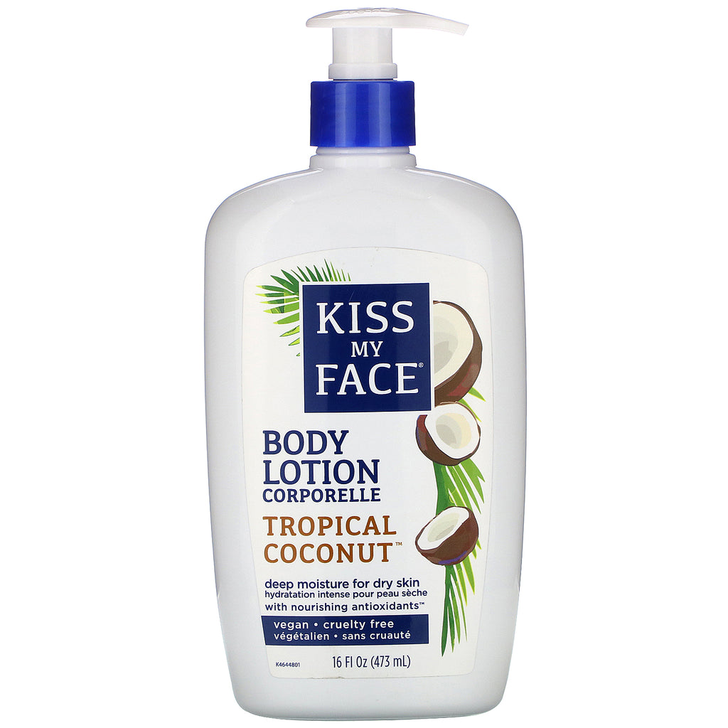 Kiss My Face, Body Lotion, Vegan, Tropical Coconut, 16 fl oz (473 ml)