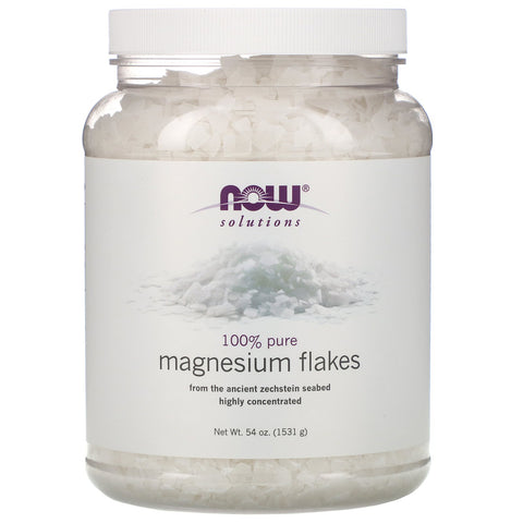 Now Foods, Solutions, Magnesium Flakes, 100% Pure, 3.37 lbs (1531 g)