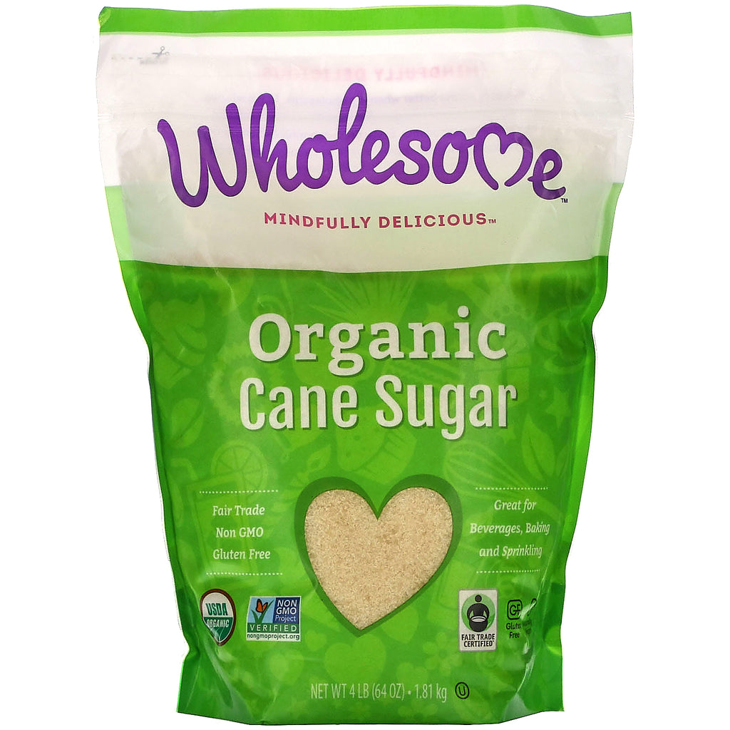 Wholesome, Organic Cane Sugar, 4 lbs (1.81 kg)