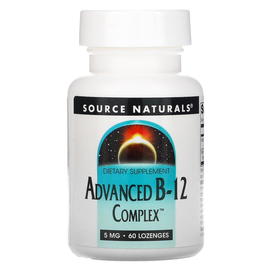 Source Naturals, Advanced B-12 Complex, 5 mg, 60 Lozenges