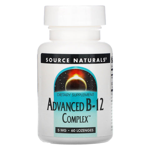 Source Naturals, Advanced B-12 Complex, 5 mg, 60 Lozenges