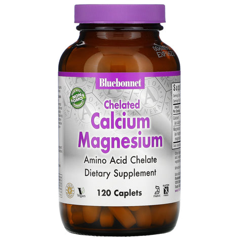 Bluebonnet Nutrition, Chelated Calcium Magnesium, 120 Caplets