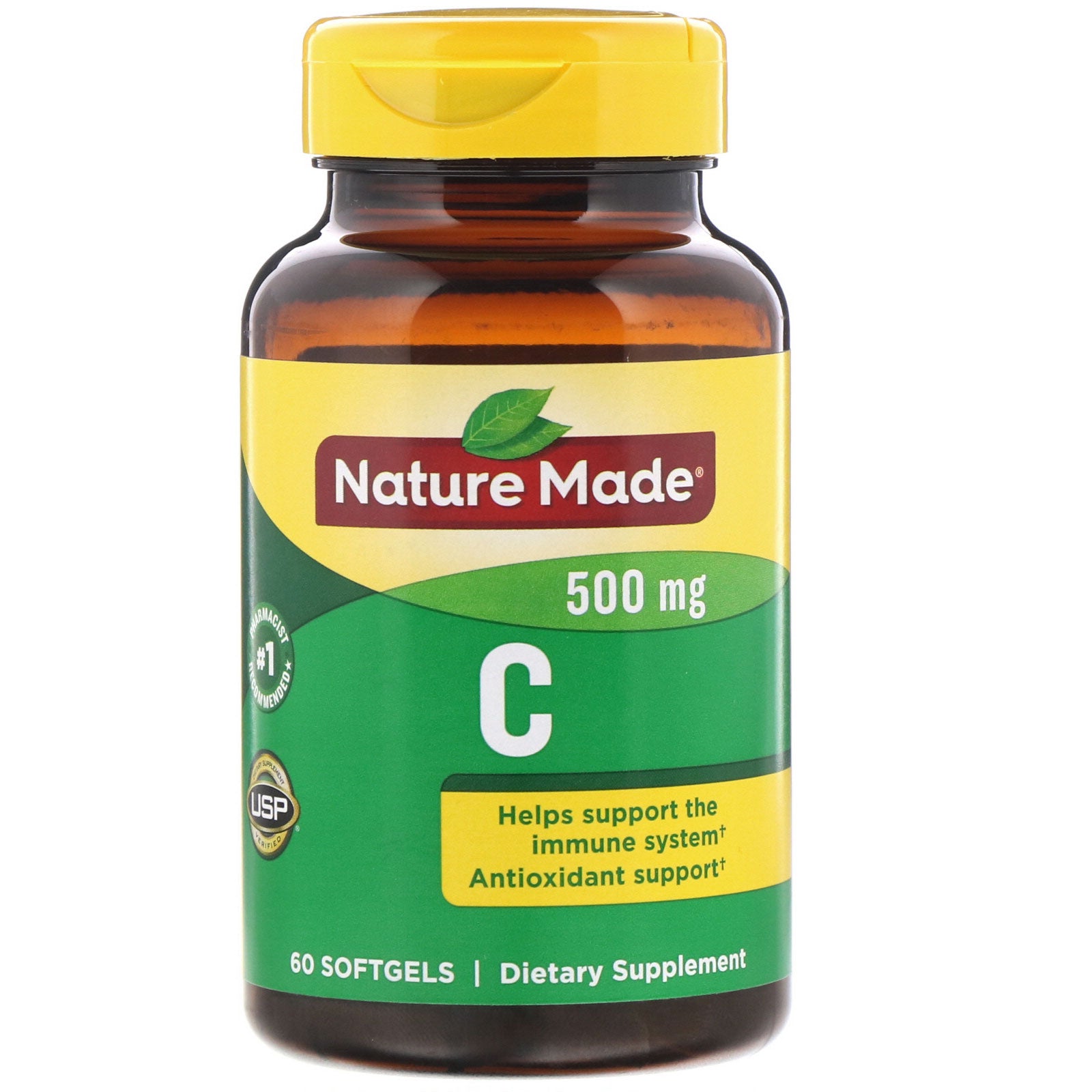 Nature Made, Vitamin C, 500 mg, 60 Softgels