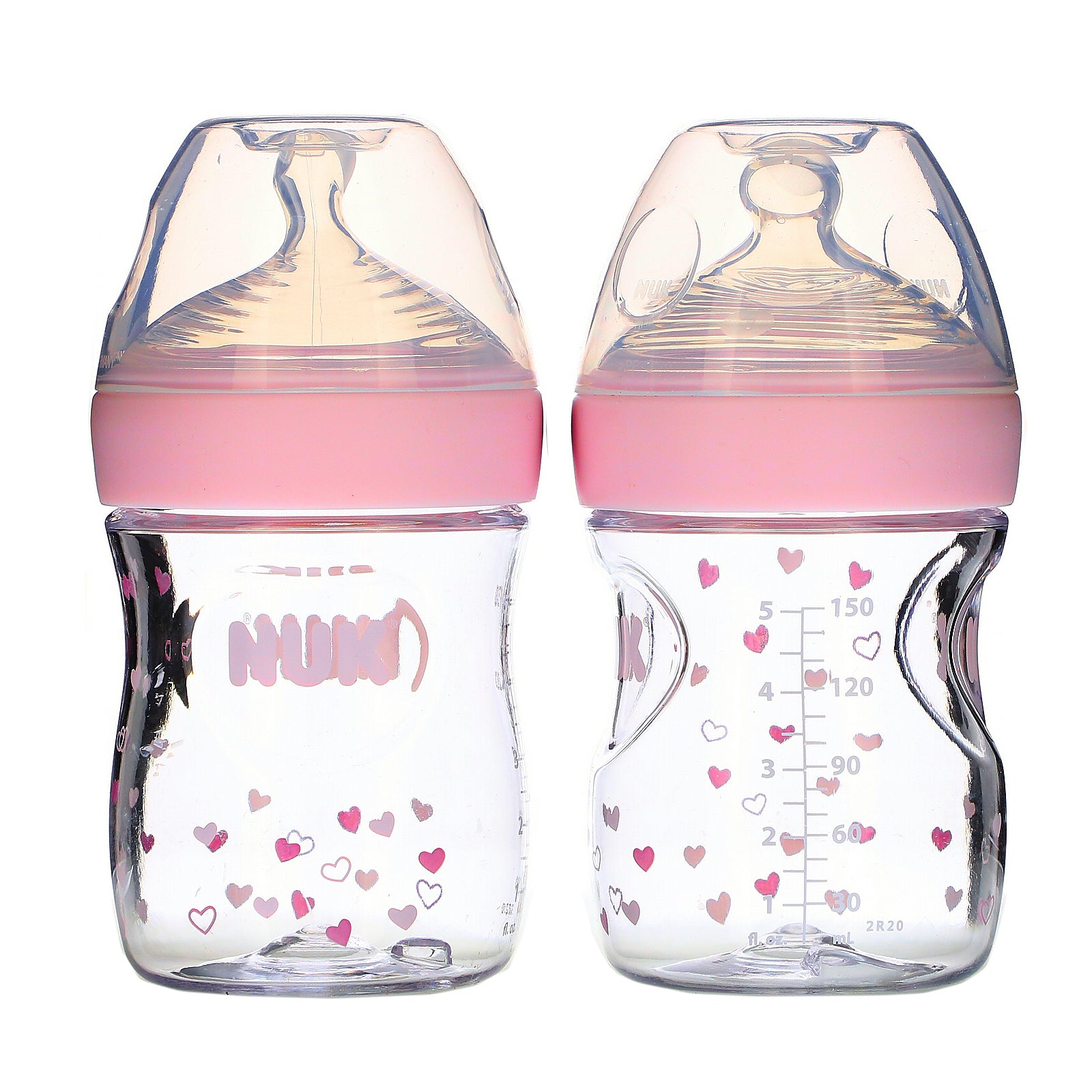 NUK, Simply Natural Baby Bottles, Slow Flow, 0 + Months, 2 Bottles, 5 oz (150 ml)