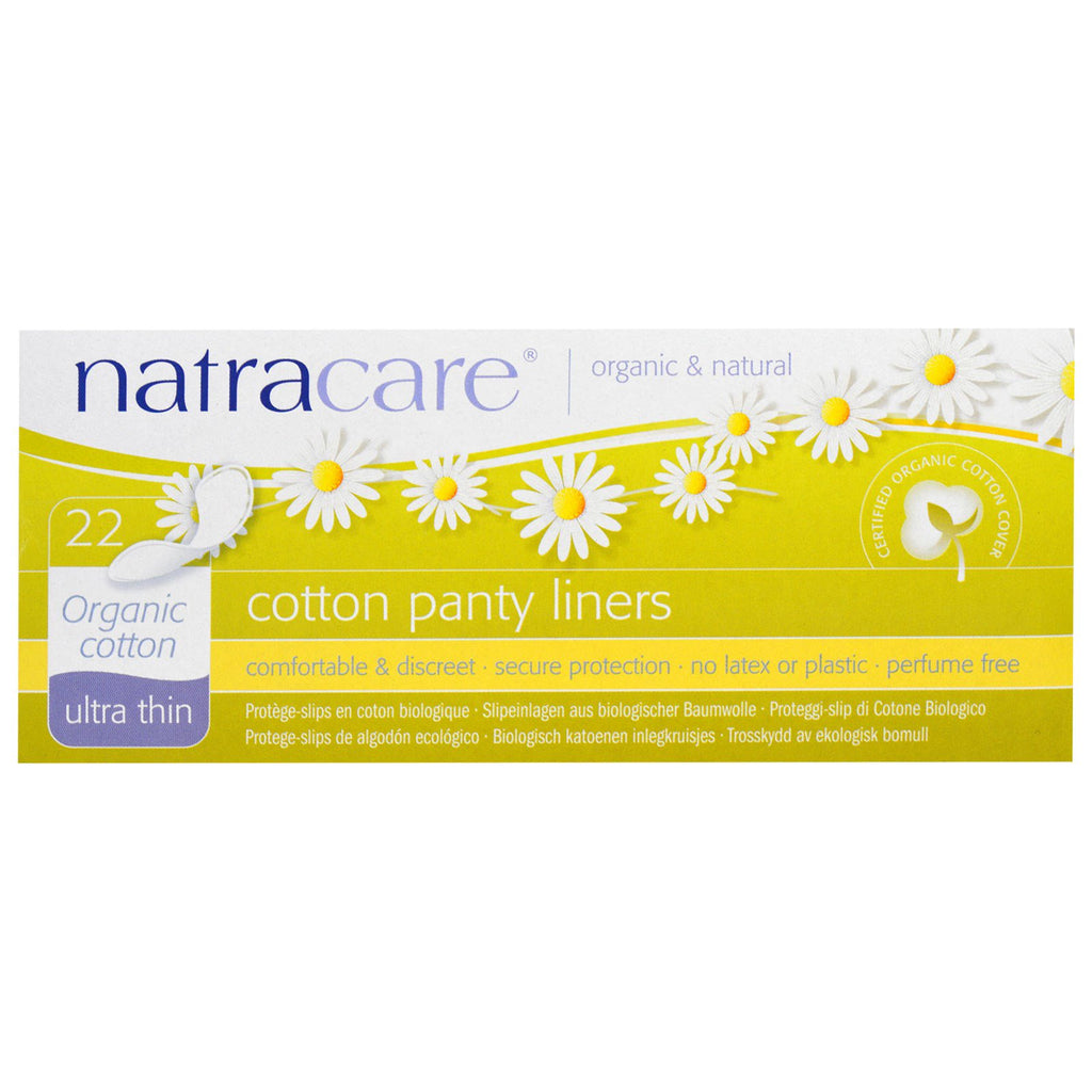 Natracare, Cotton Panty Liners, Ultra Thin, Organic Cotton, 22 Panty Liners