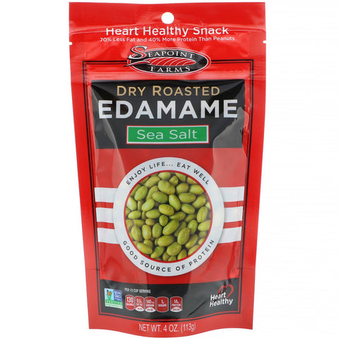 Seapoint Farms, Dry Roasted Edamame, Sea Salt, 4 oz (113 g)