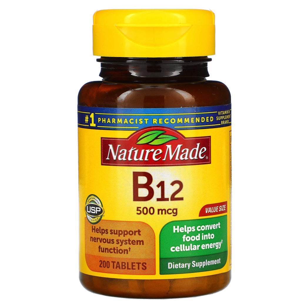 Nature Made, Vitamin B12, 500 mcg, 200 Tablets