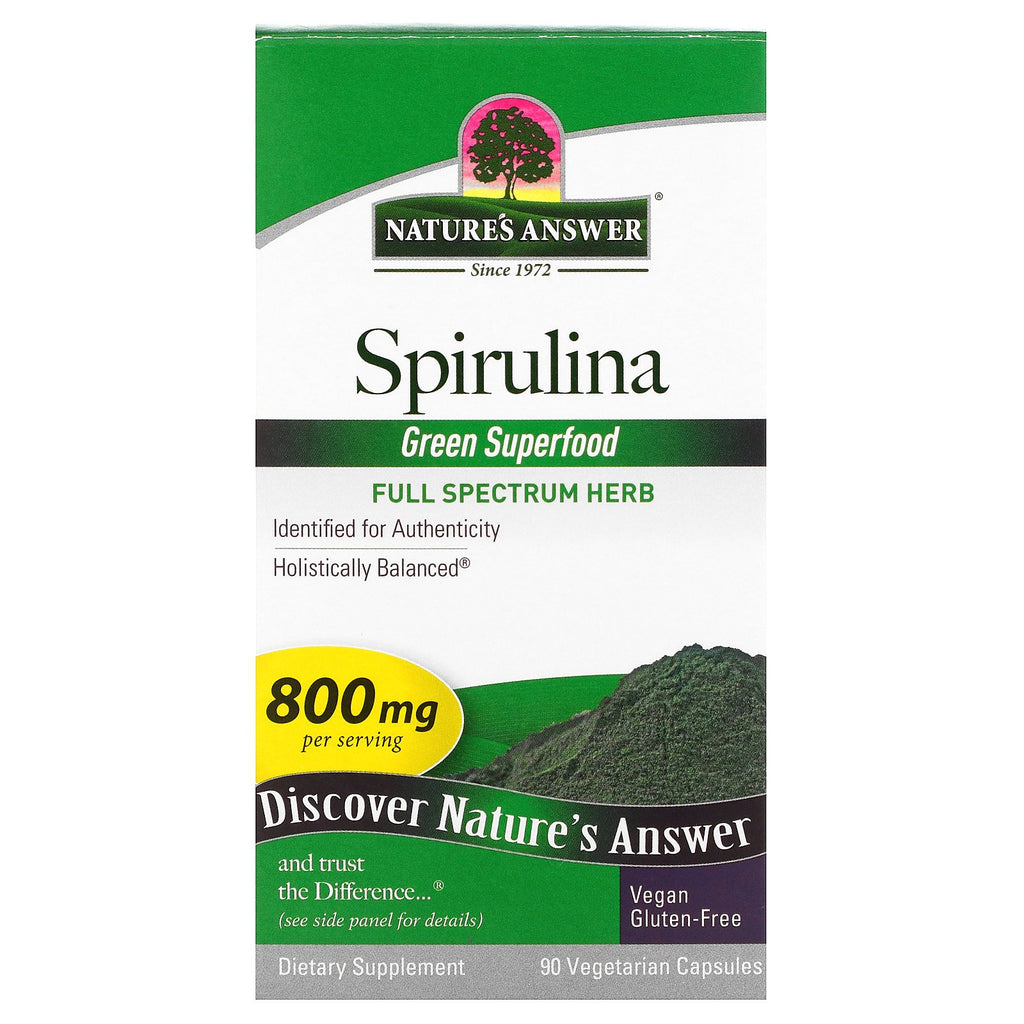 Nature's Answer, Spirulina, 800 mg, 90 Vegetarian Capsules