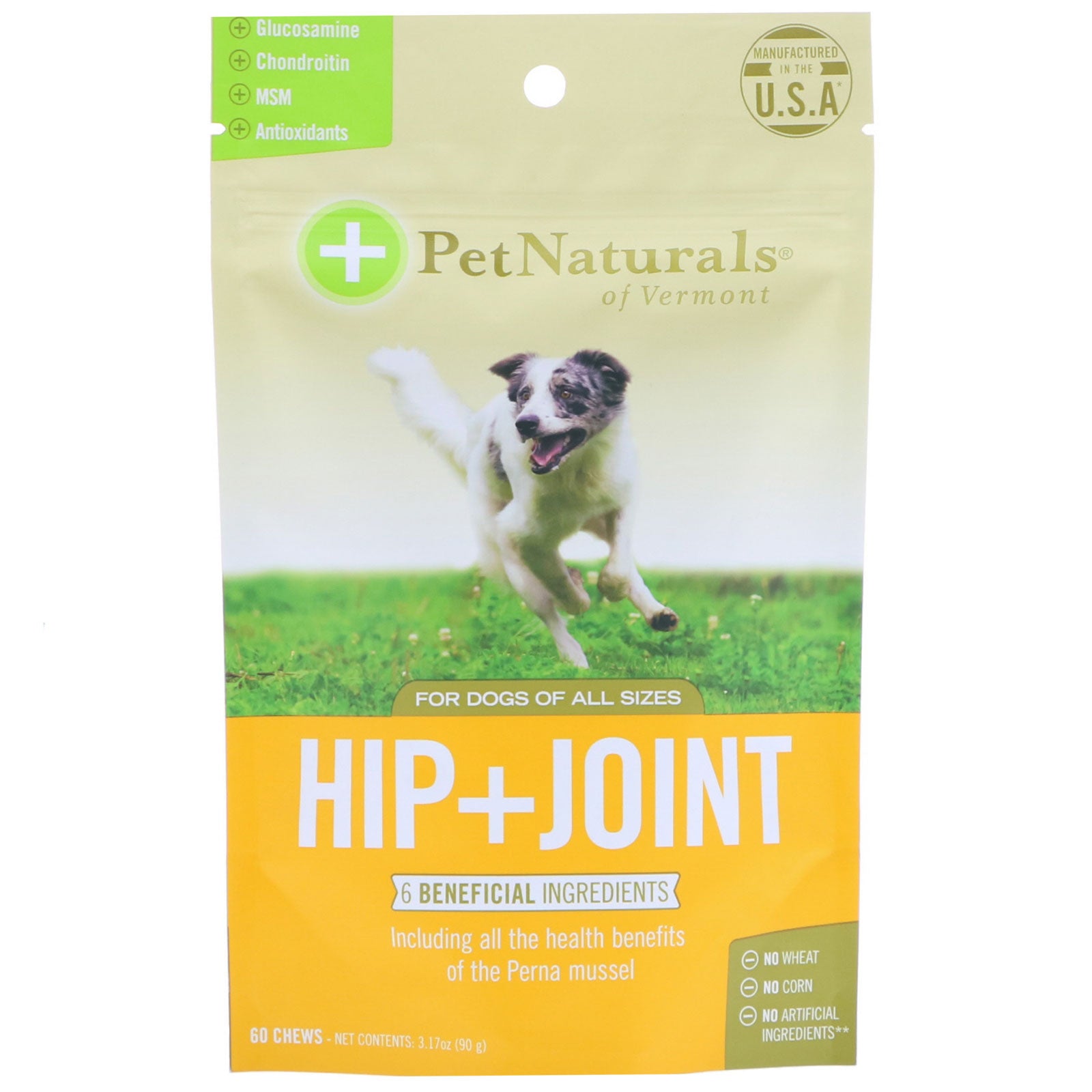 Pet Naturals of Vermont, Hip + Joint, For Dogs All Sizes, 60 Chews, 3.17 oz (90 g)