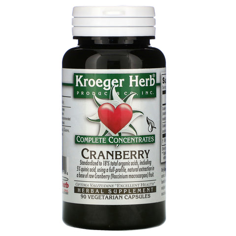 Kroeger Herb Co, Complete Concentrates, Cranberry, 90 Vegetarian Capsules