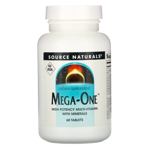 Source Naturals, Mega-One, No Iron, 60 Tablets