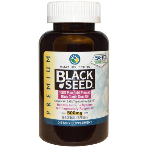 Amazing Herbs, Black Seed, 500 mg, 90 Softgel Capsules