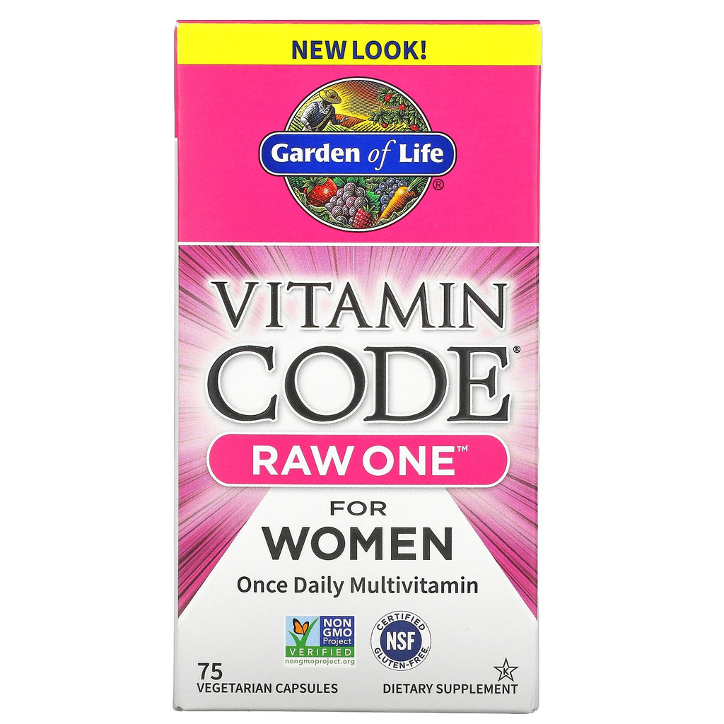 Garden of Life, Vitamin Code, RAW One, Once Daily Multivitamin for Women, 75 Vegetarian Capsules