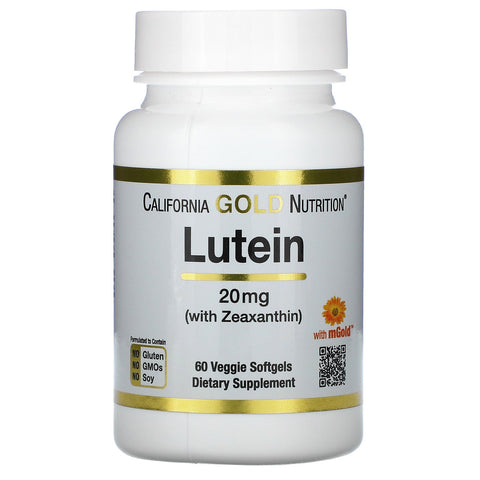 California Gold Nutrition, Lutein with Zeaxanthin, 20 mg, 60 Veggie Softgels