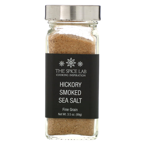 The Spice Lab, Hickory Smoked Sea Salt, Fine Grain, 3.5 oz (99 g)