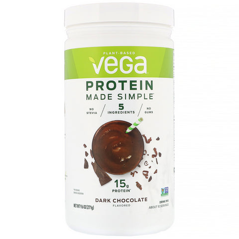 Vega, Protein Made Simple, Dark Chocolate, 9.6 oz (271 g)