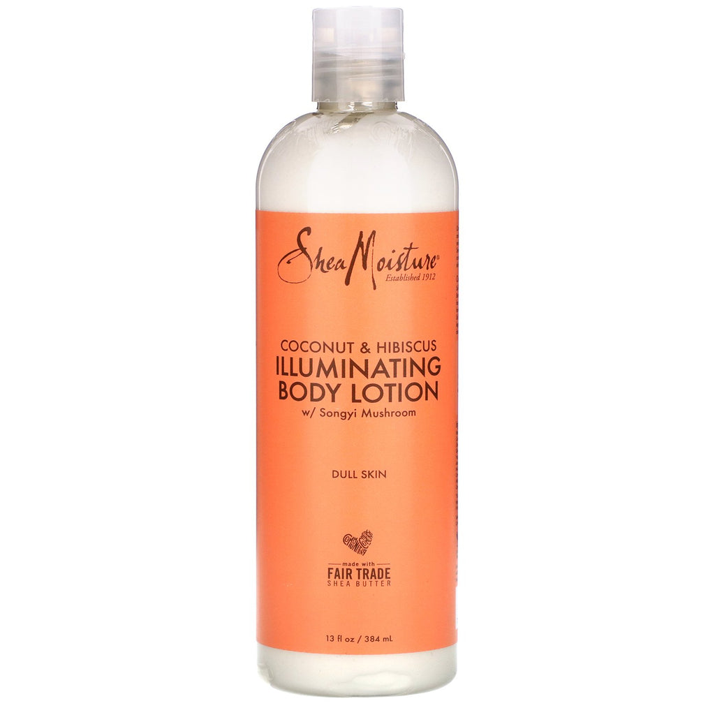 SheaMoisture, Illuminating Body Lotion with Songyi Mushroom, Coconut & Hibiscus, 13 fl oz (384 ml)