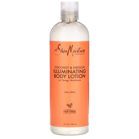 SheaMoisture, Illuminating Body Lotion with Songyi Mushroom, Coconut & Hibiscus, 13 fl oz (384 ml)